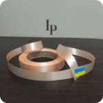 Стрічка флористична 2см*50м Персик