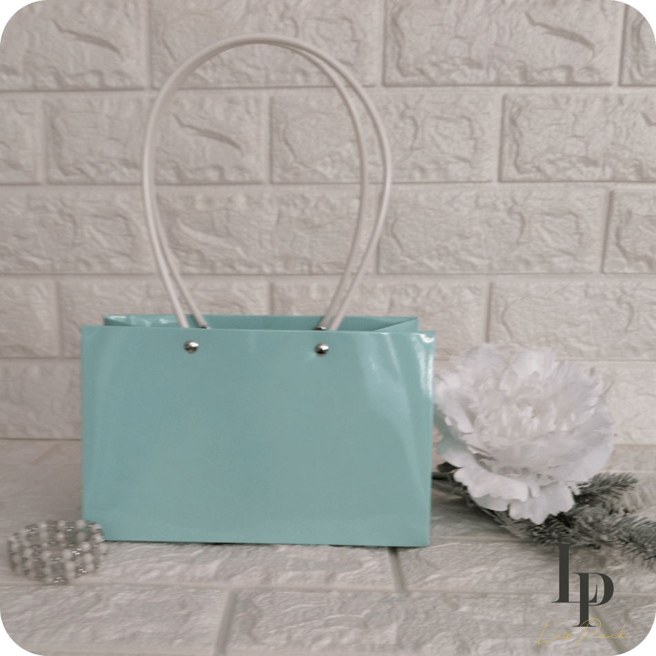 sumka temna myata Сумка для квітів велика темна м'ята