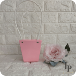 Сумка для квітів маленька темно-рожева