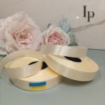 Стрічка флористична 2см*100м Кремова